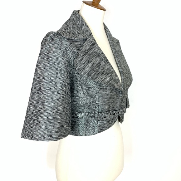 KLS Silk Cotton Crop Blazer Size Medium - Picture 3 of 8